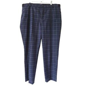 NYDJ Ankle Sz 14 Black Green Plaid Pants Lift Tuck Pull On Capsule Office Casual